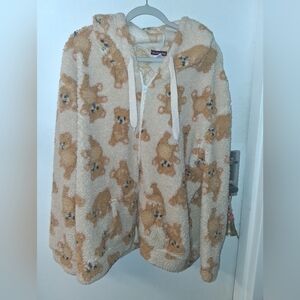 Weekending Teddy Bear Print Hoodie